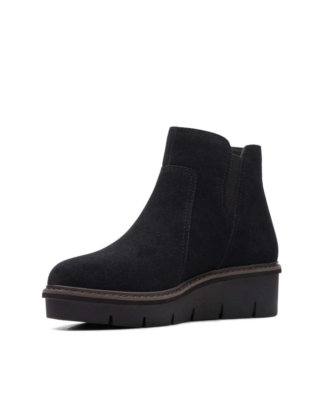 Clarks Women's Airabell Zip Ankle Boot 26163310 Black Suede 7M