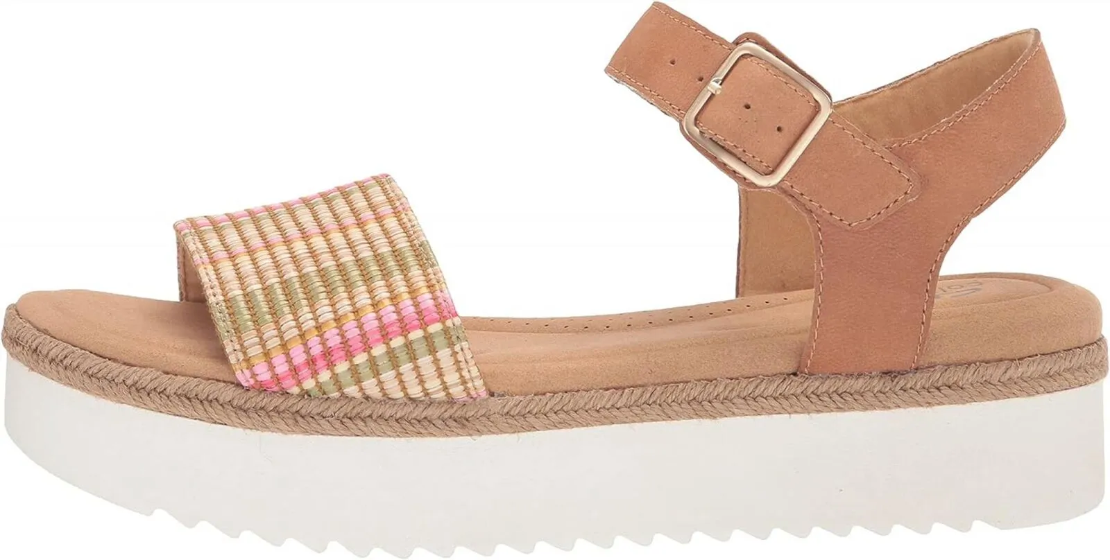 Clarks Women's Lana Shore Flat Sandal 26164475 Light Tan Leather Brown 10M