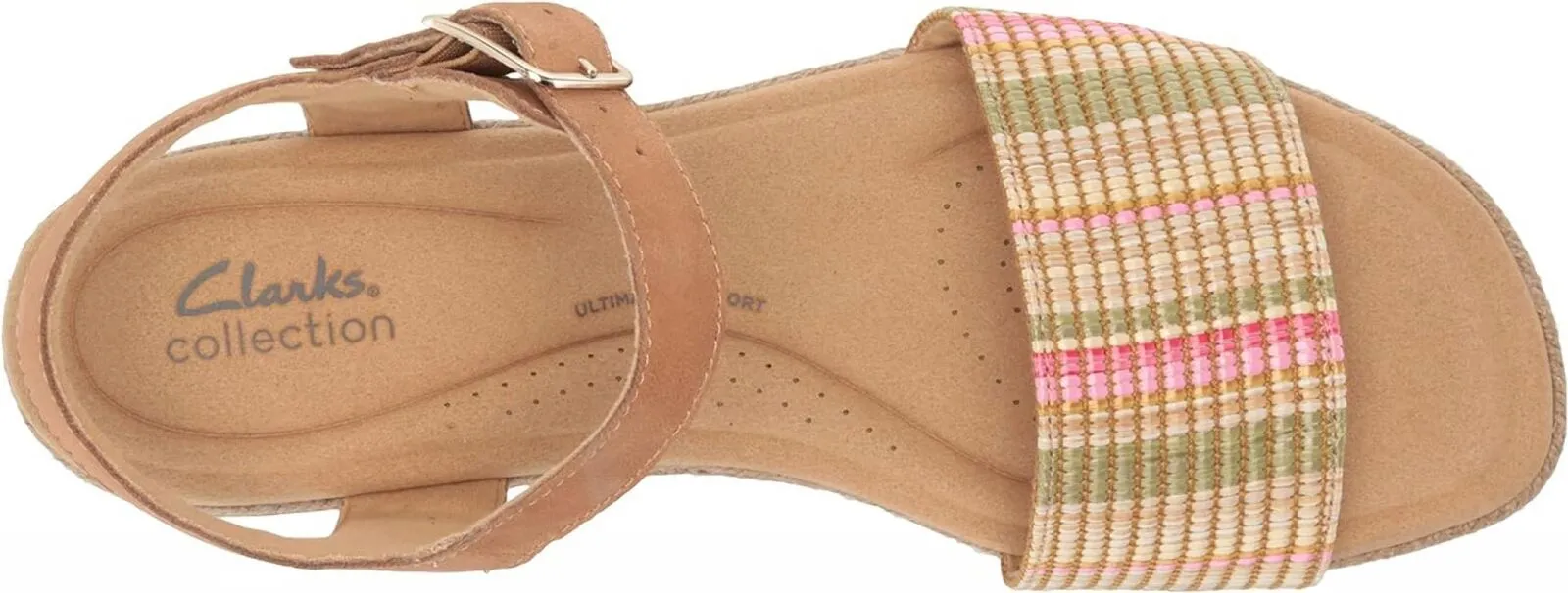 Clarks Women's Lana Shore Flat Sandal 26164475 Light Tan Leather Brown 10M