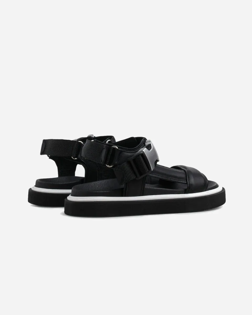 Cody Sandal - Black Leather
