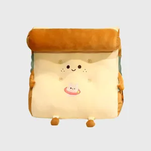 Cute Face Toast Bread Wedge Cushion