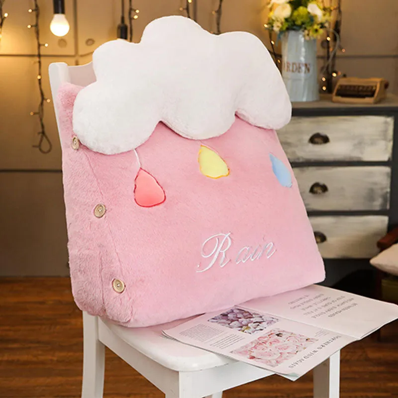 Cute Rain Cloud Wedge Cushion Pink