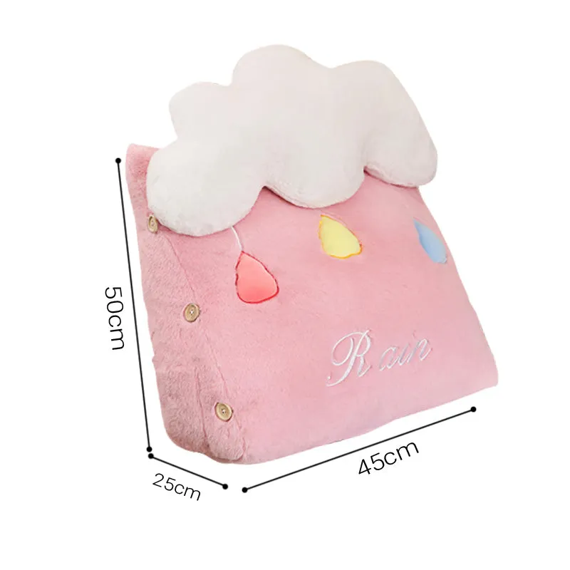 Cute Rain Cloud Wedge Cushion Pink