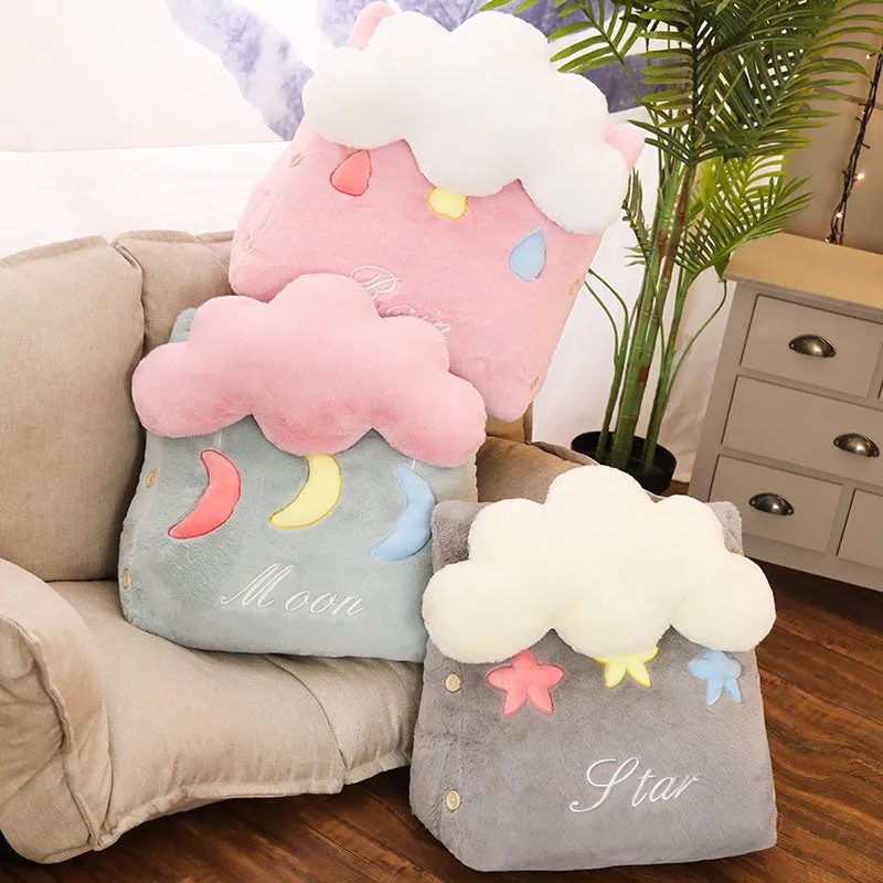 Cute Rain Cloud Wedge Cushion Pink