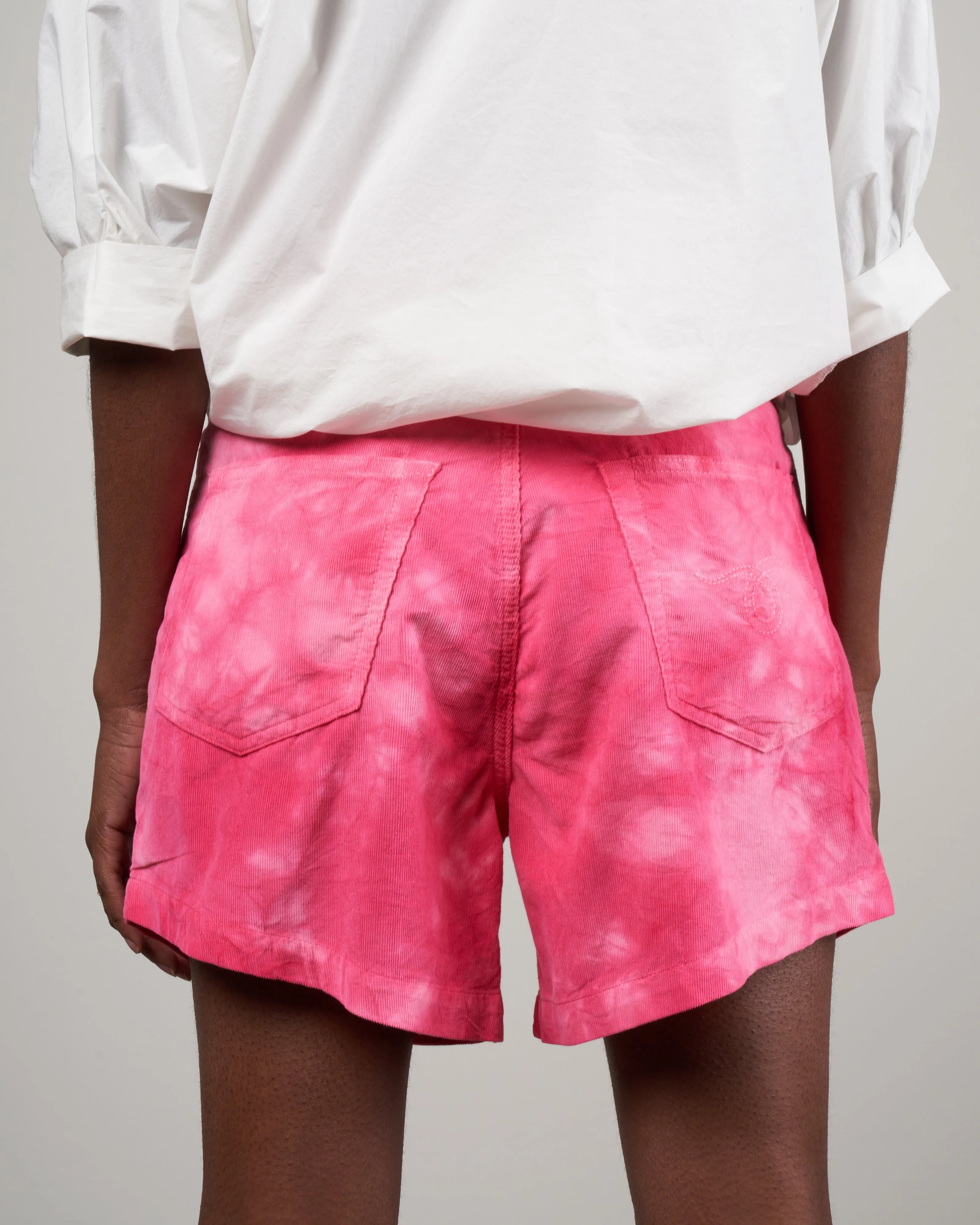 damon pleated short - fuchsia