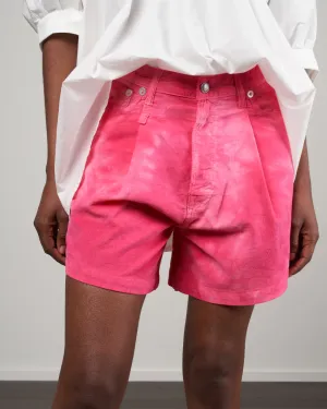 damon pleated short - fuchsia