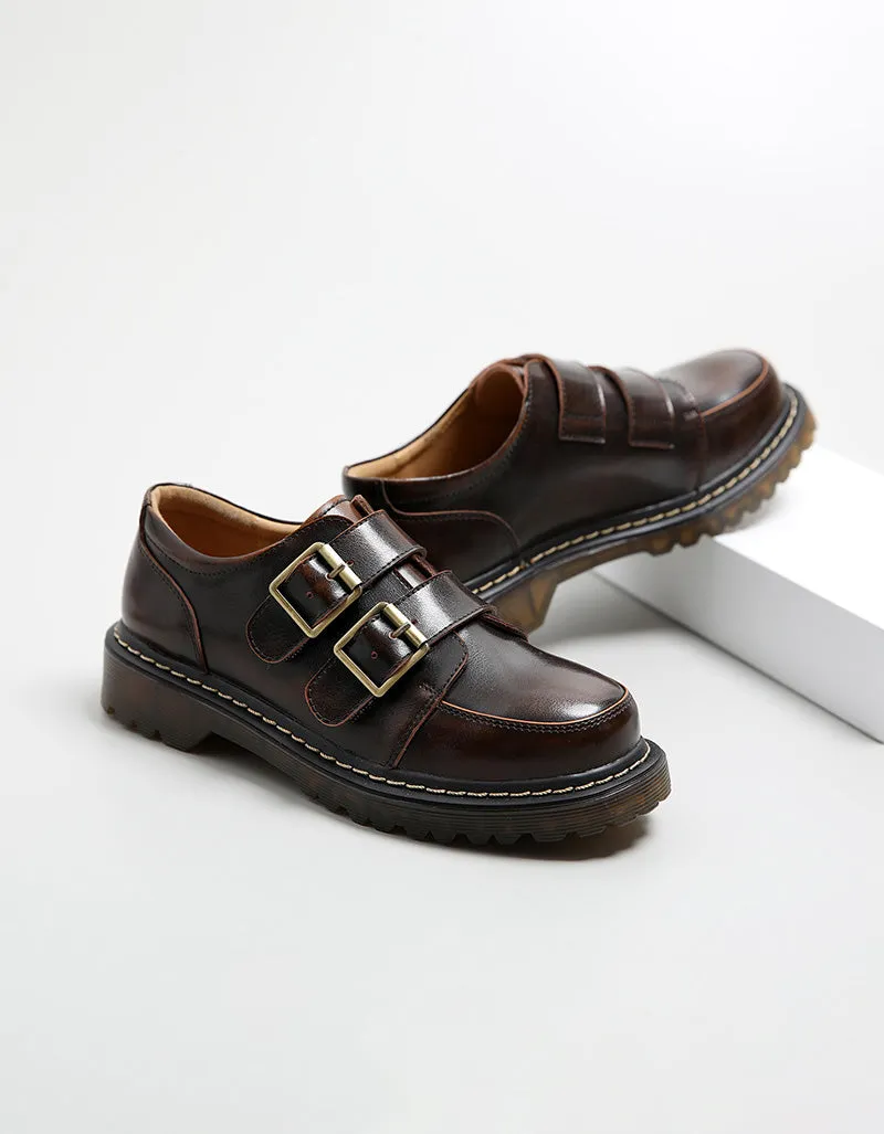 Double Buckle Front Mary Jane Shoes 34-41