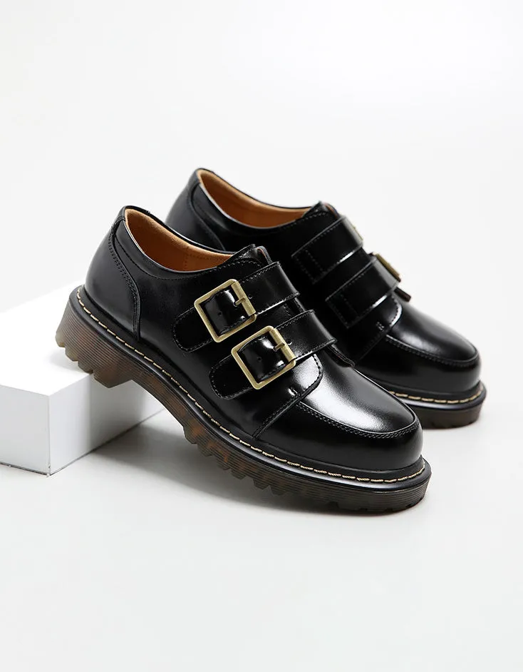 Double Buckle Front Mary Jane Shoes 34-41