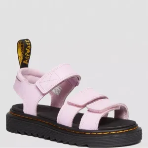 Dr Martens Air Wair Kids Klaire J Leather Sandals Size 2 Pink JY004 NIB