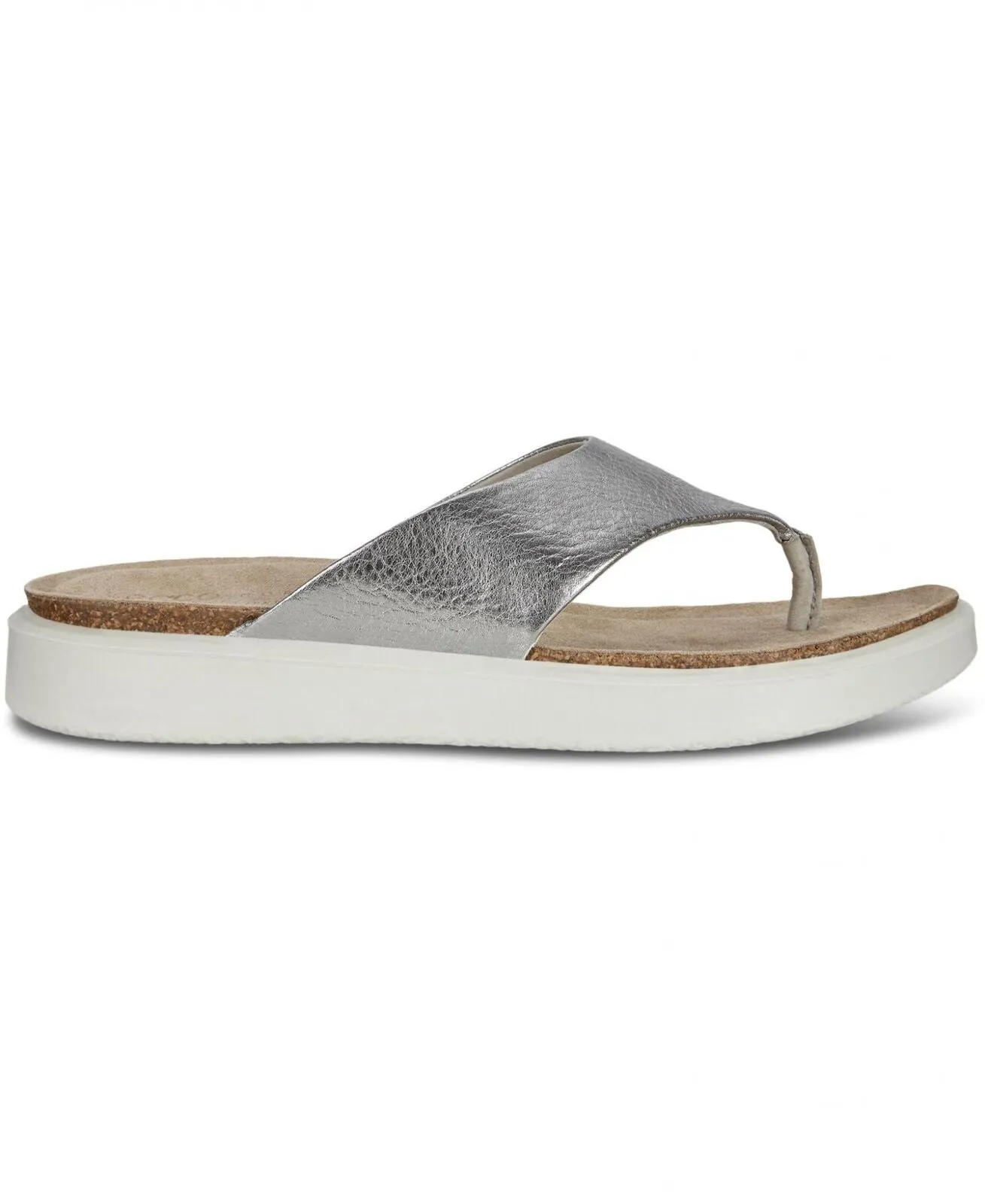 Ecco Women's Corksphere Thong Slide Sandal 271803 Alusilver Gray 10M-10.5M