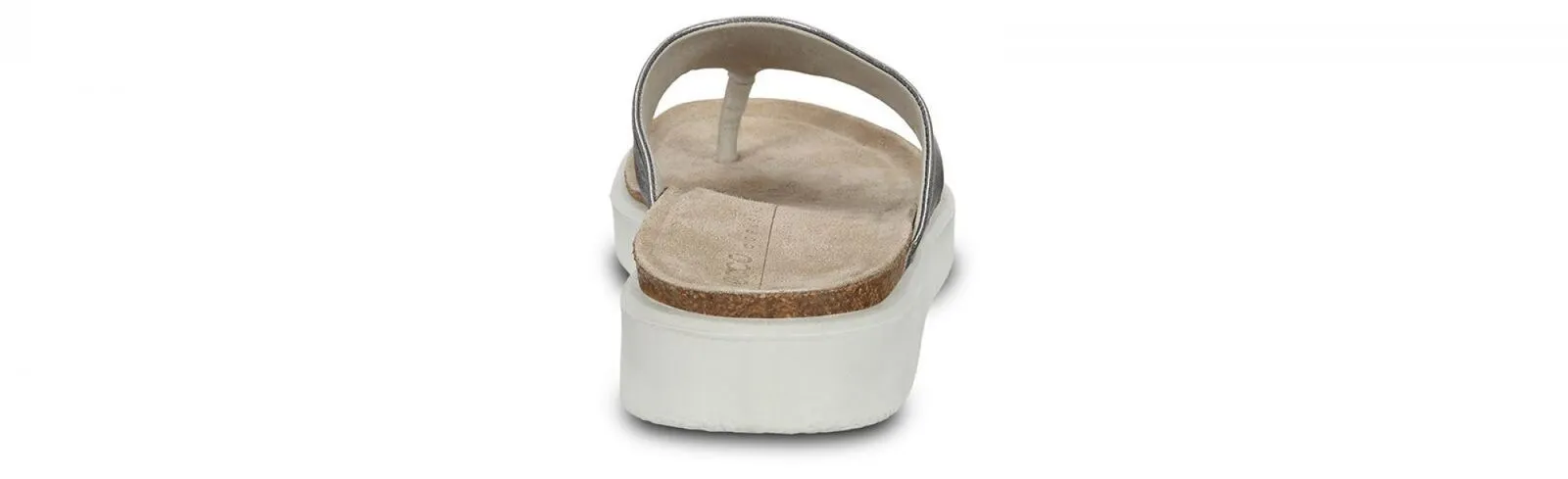 Ecco Women's Corksphere Thong Slide Sandal 271803 Alusilver Gray 10M-10.5M