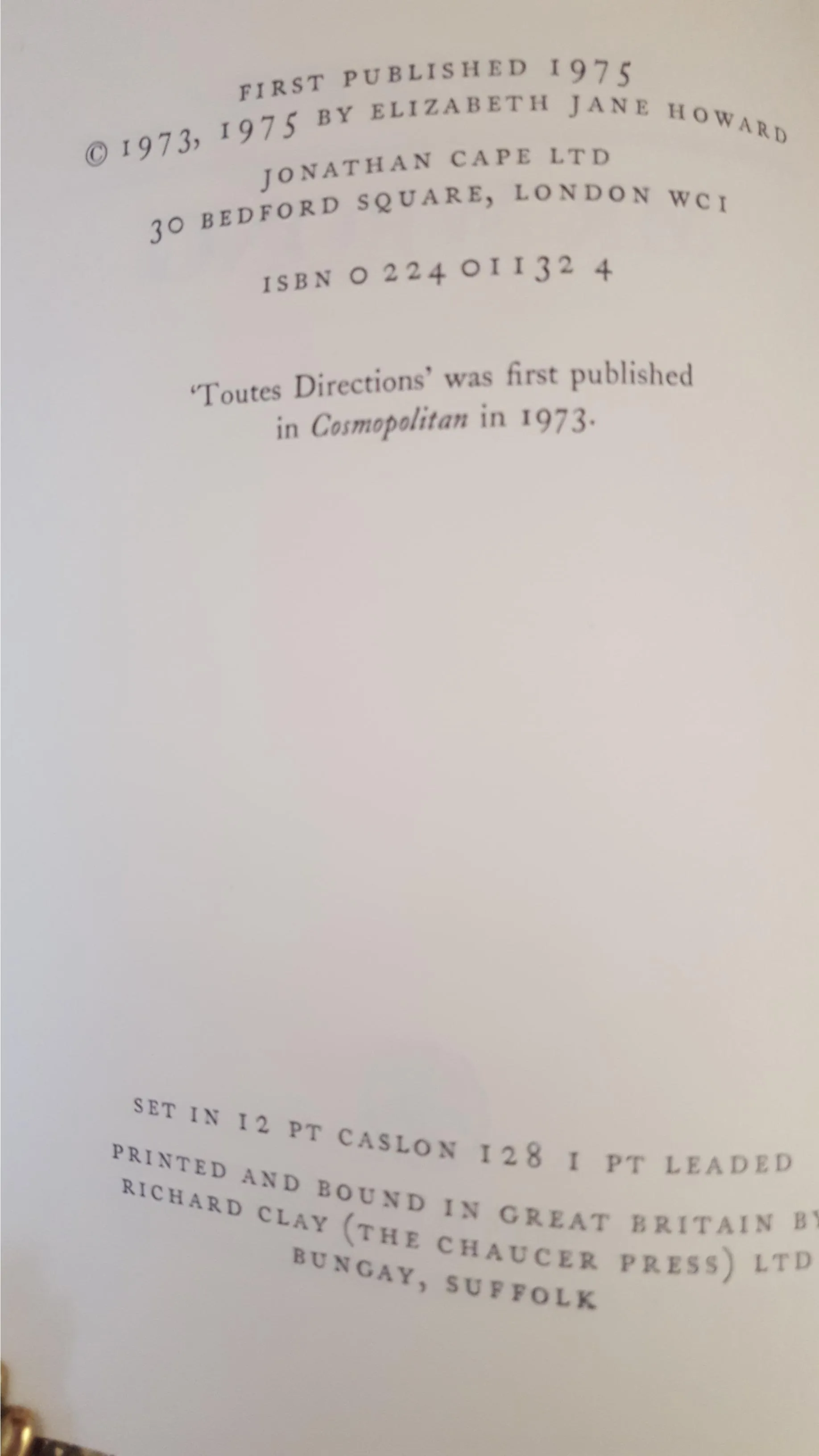 Elizabeth Jane Howard - Mr Wrong, Jonathan Cape, 1975, First Edition
