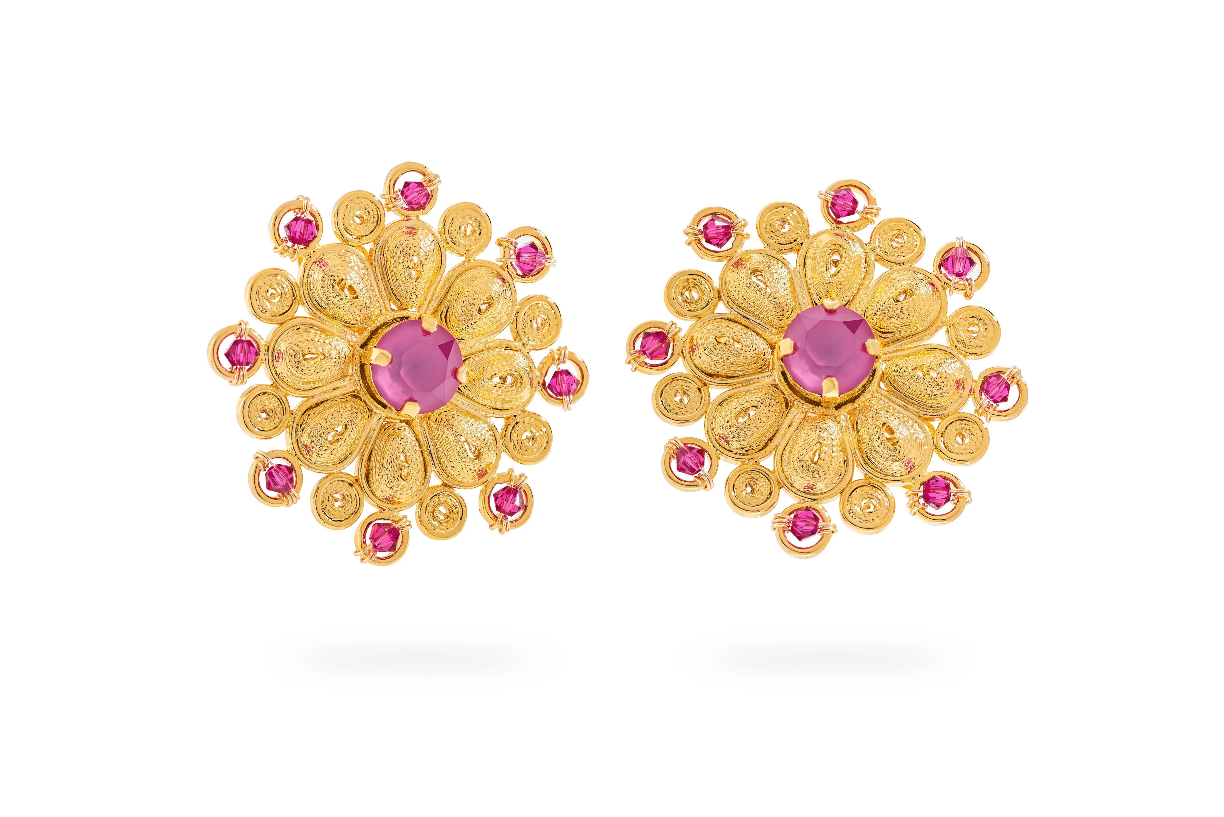 Empower Earrings (Fuchsia)