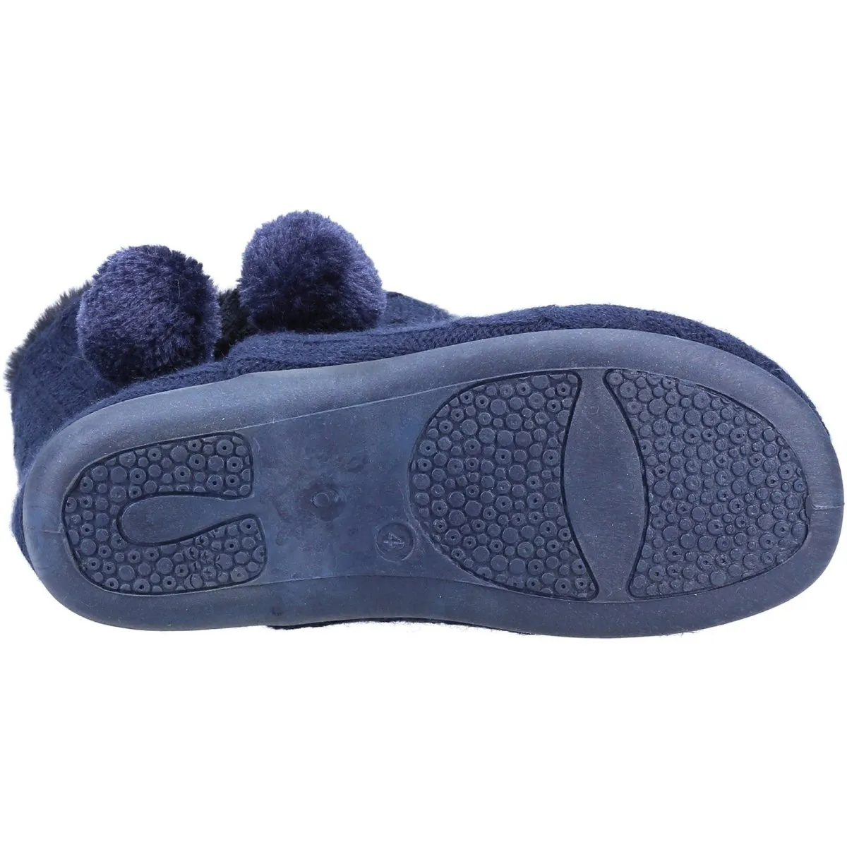 Fleet & Foster Apple Knitted Pom Poms Ladies Bootie Slippers