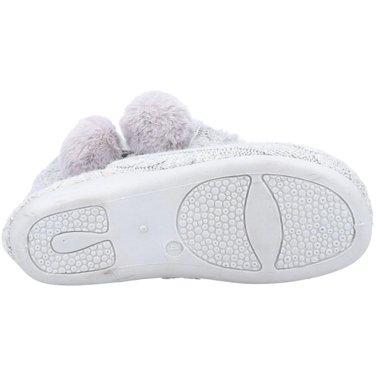 Fleet & Foster Apple Knitted Pom Poms Ladies Bootie Slippers
