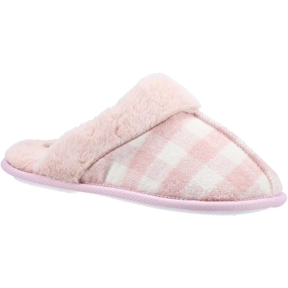 Fleet & Foster Neath Chequered Warm Ladies Mule Slippers