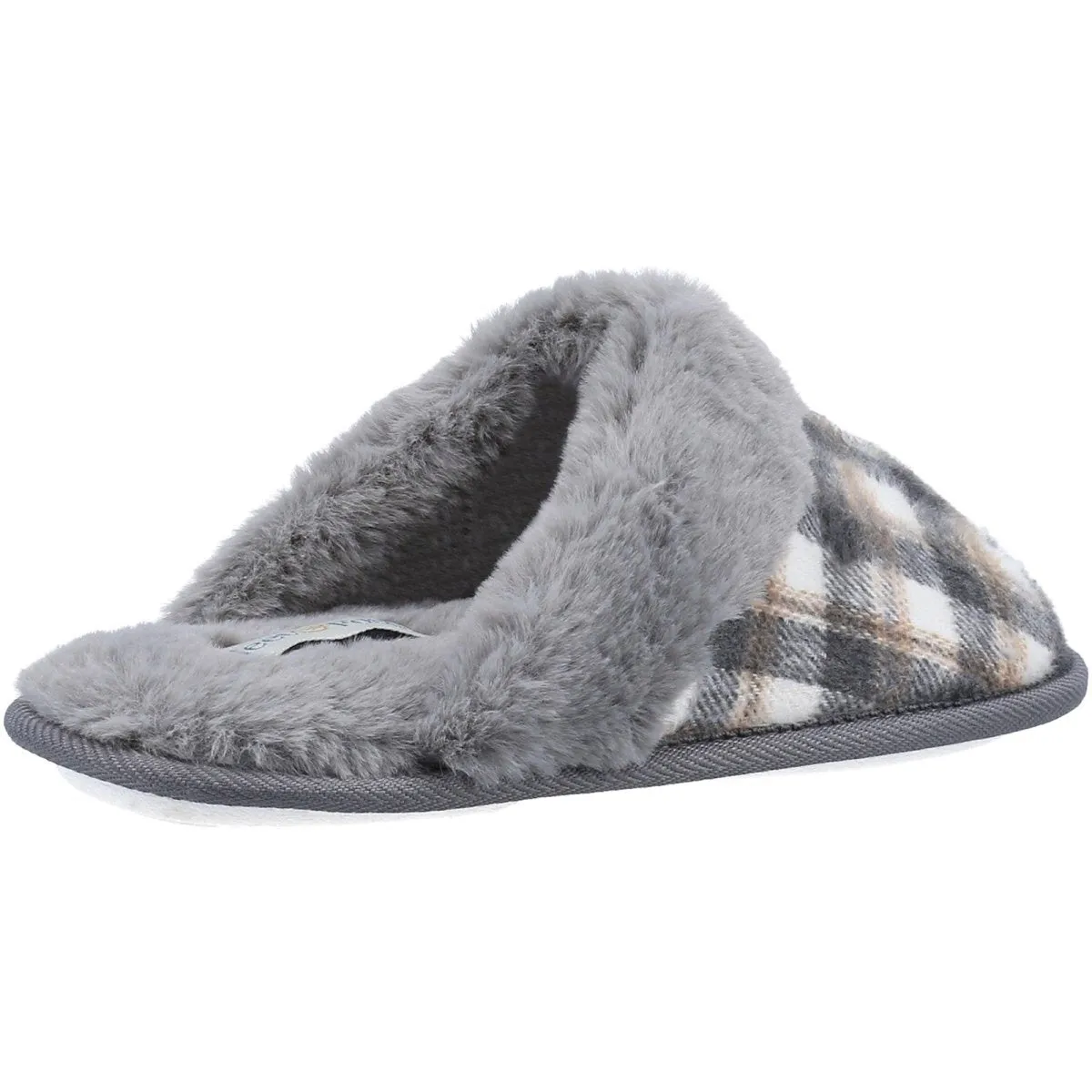 Fleet & Foster Neath Chequered Warm Ladies Mule Slippers