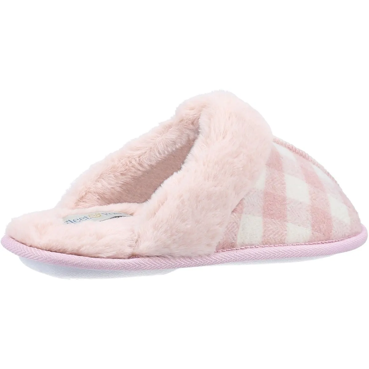 Fleet & Foster Neath Chequered Warm Ladies Mule Slippers