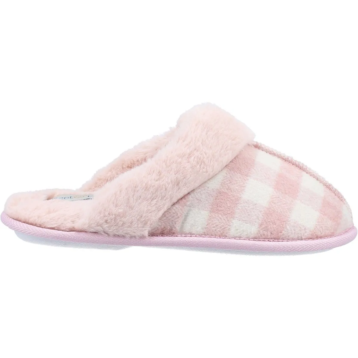 Fleet & Foster Neath Chequered Warm Ladies Mule Slippers