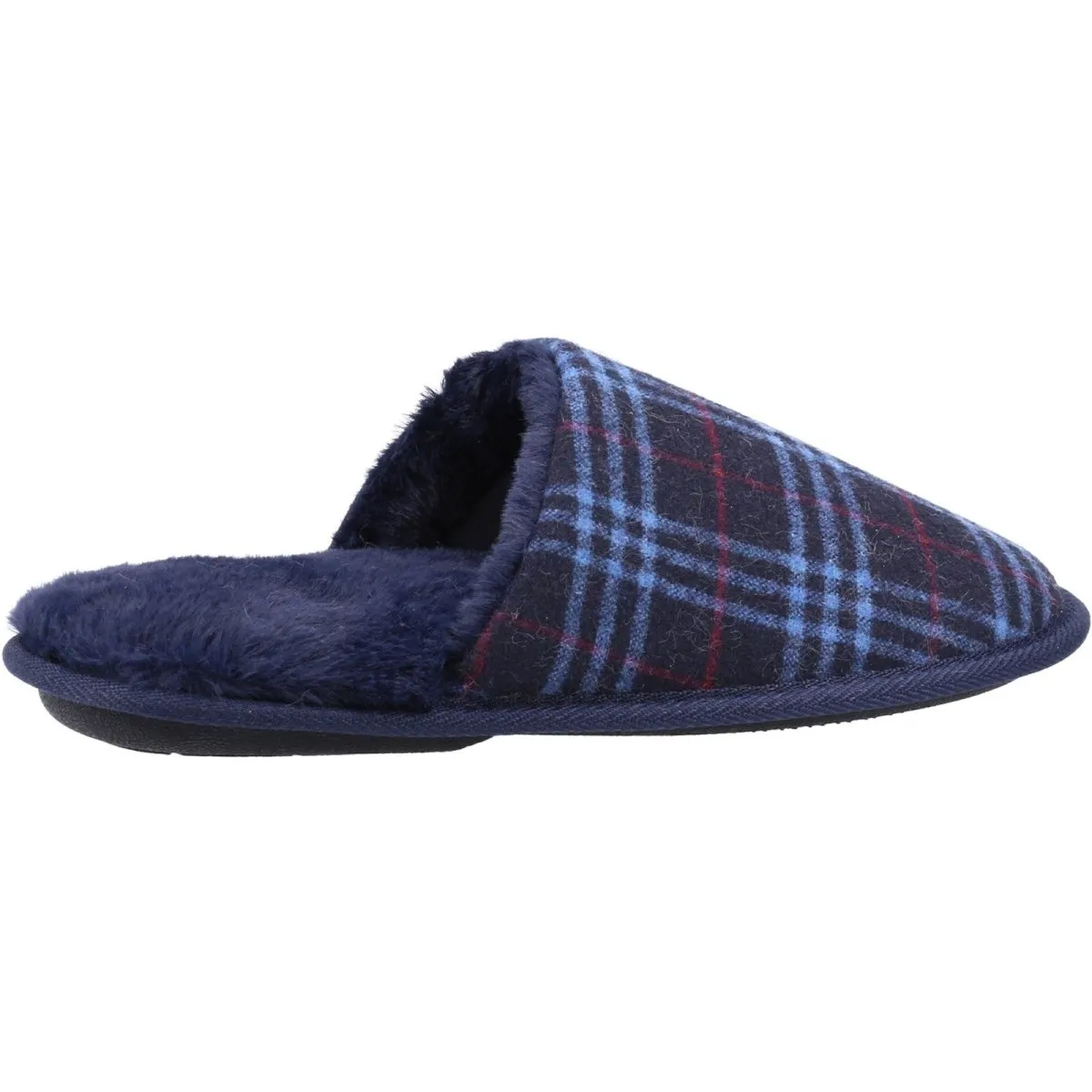 Fleet & Foster Rhys Chequered Slip-On Mens Mule Slippers