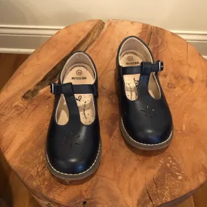 Footmates Navy Sherry Mary Janes Girls 11