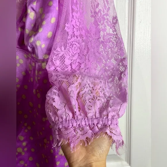 Free People About That Mini Dress NWOT Size S Iris Combo - Lilac