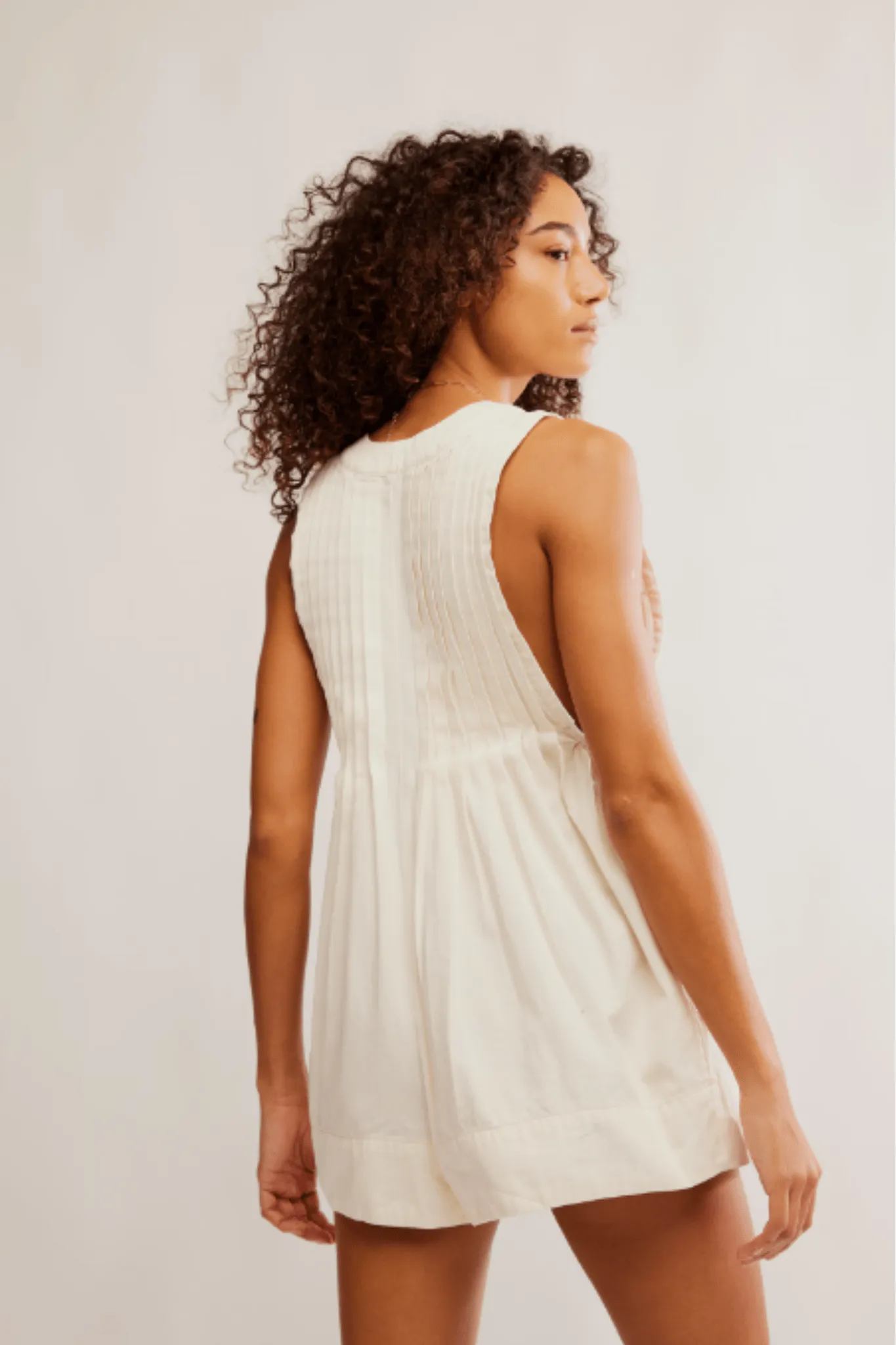 Free People: Webster Romper in Ecru Wash
