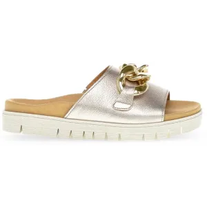 Gabor Erica Puder Gold Sandals