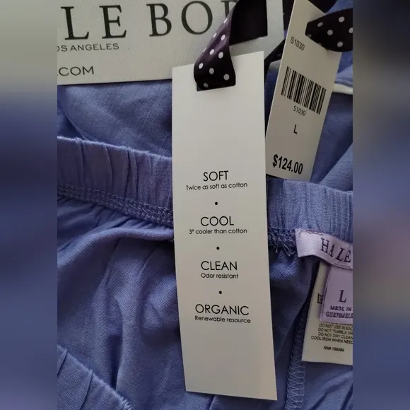 Hale Bob Shorts Pajama Set Long Sleeve Organic Bamboo Spandex