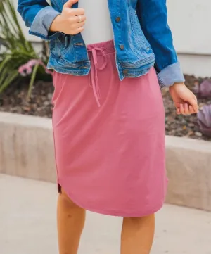 Hi Lo Skirt - Dusty Rose