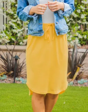 Hi Lo Skirt - Yellow