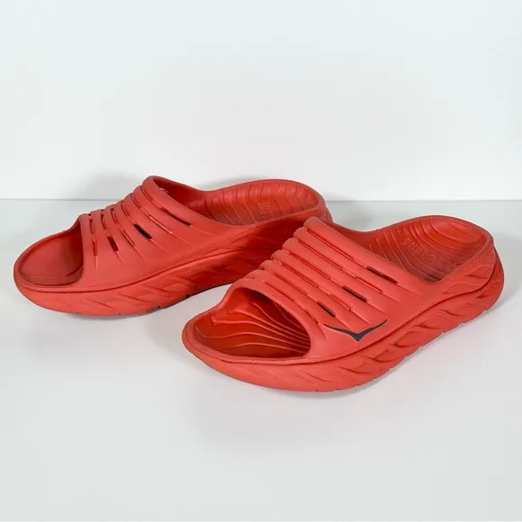 Hoka Gender Inclusive Ora Recovery Slide Sandal In Fiesta/Castlerock Size M9 W11