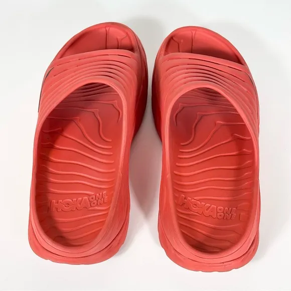 Hoka Gender Inclusive Ora Recovery Slide Sandal In Fiesta/Castlerock Size M9 W11