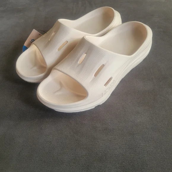 Hoka Ora Recovery Slides 3 Comfort Sandals US Men's 11 / Women's 13, Vanilla, NE