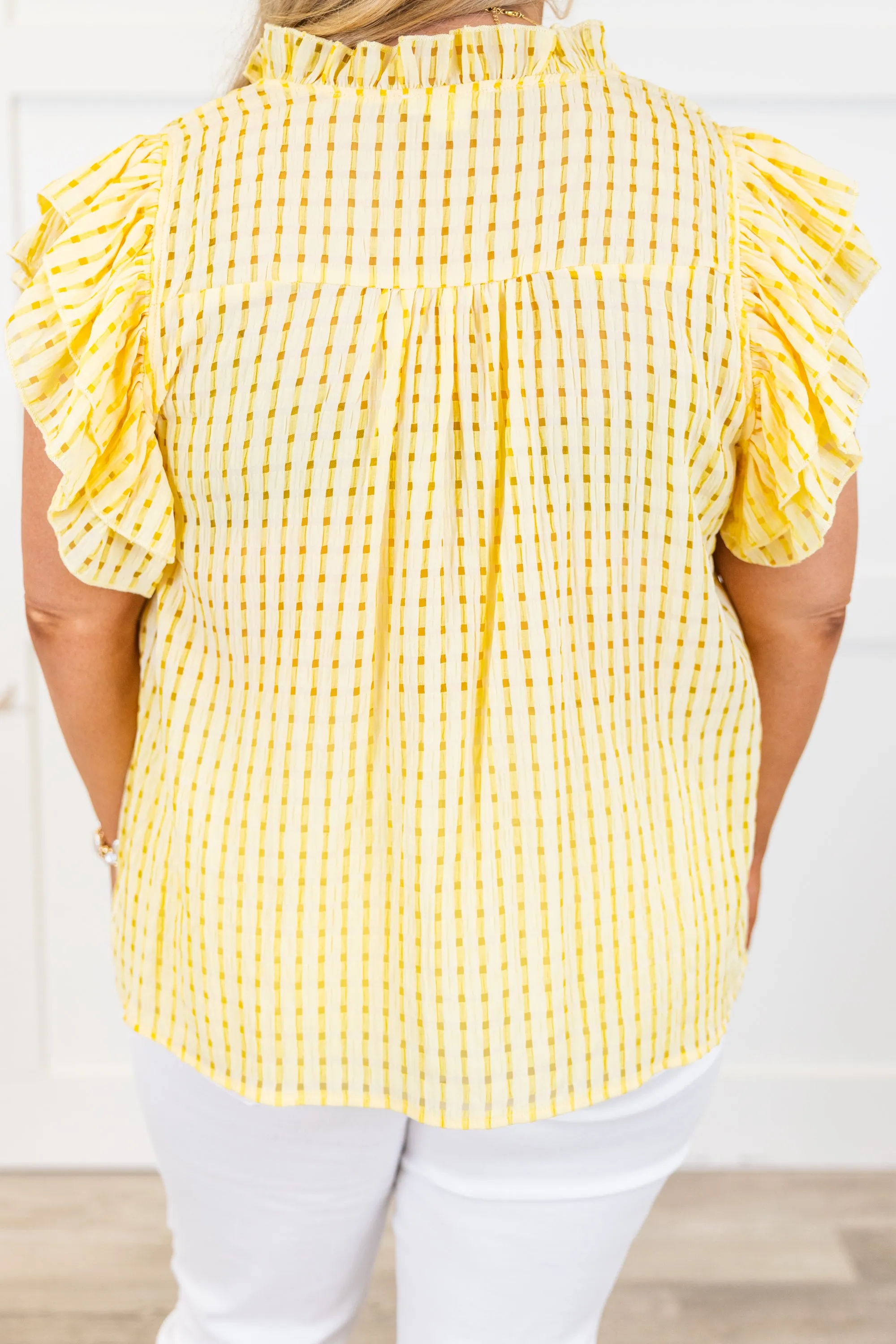 Home Is Here Top, Yellow