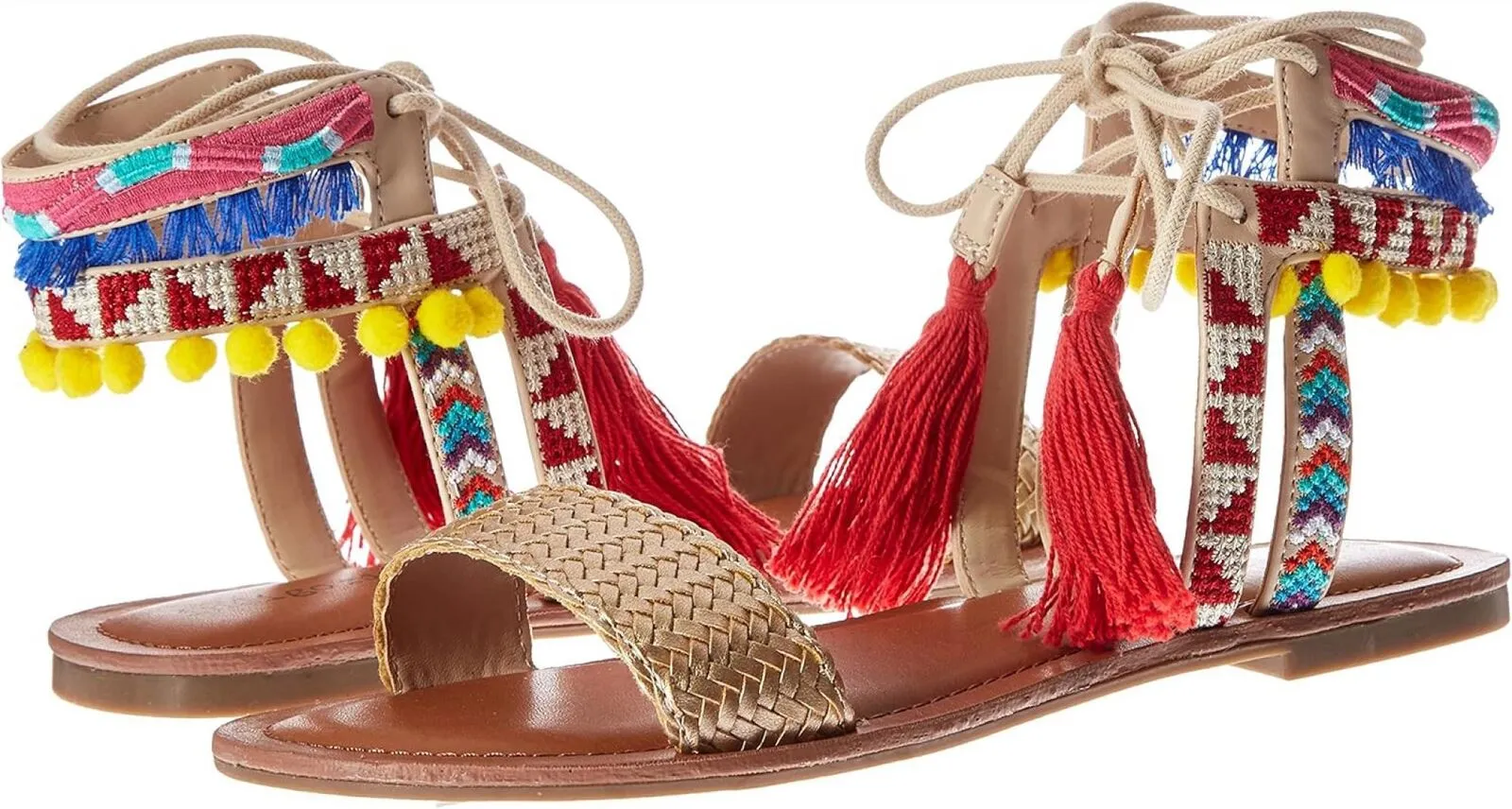 Indigo Rd. Women's Doe Flat Tasseled Sandal 1040183-75249 Brown 6.5M