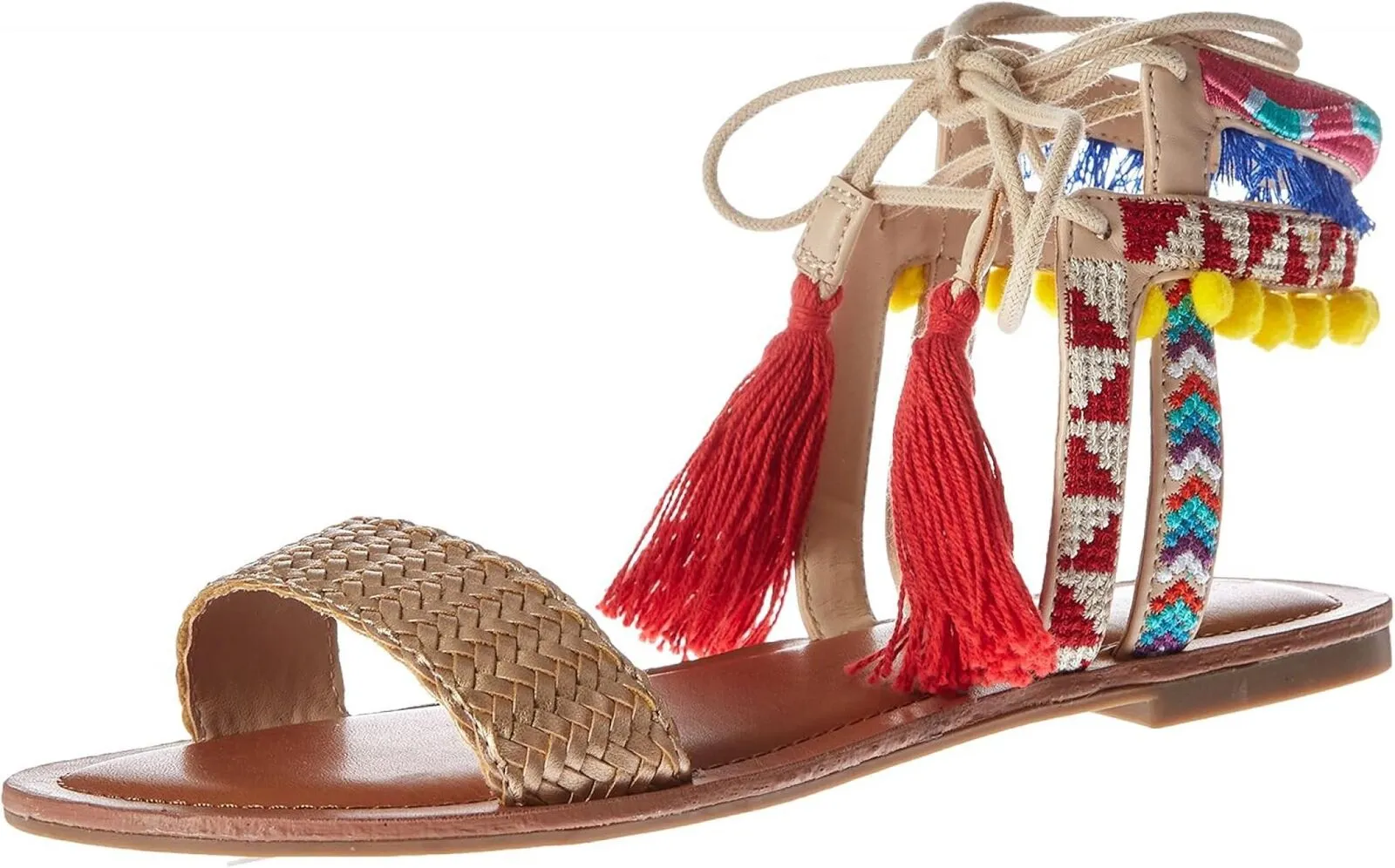 Indigo Rd. Women's Doe Flat Tasseled Sandal 1040183-75249 Brown 6.5M