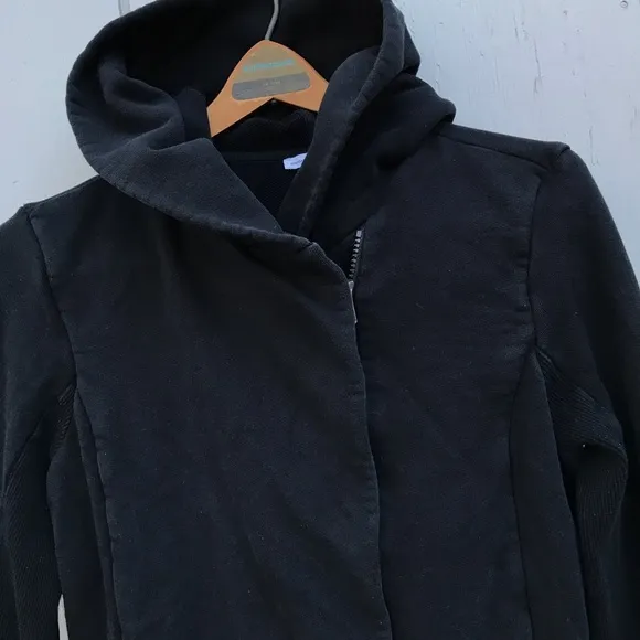 James Perse Moto Hoodie Jacket Asymmetrical Zip