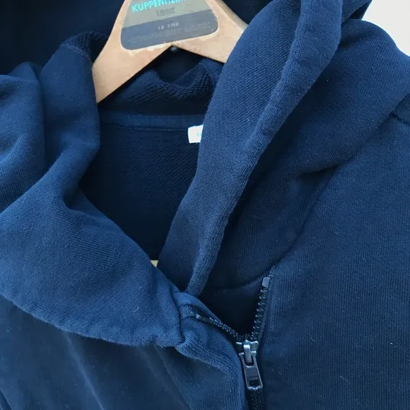 James Perse Moto Hoodie Jacket Asymmetrical Zip