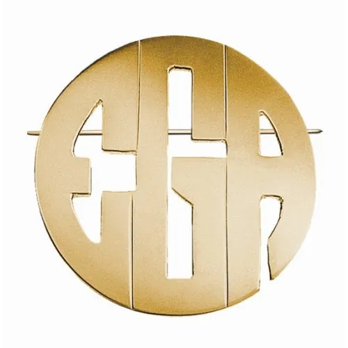 Jane Basch Monogram Pin/Pendant Combo - Block