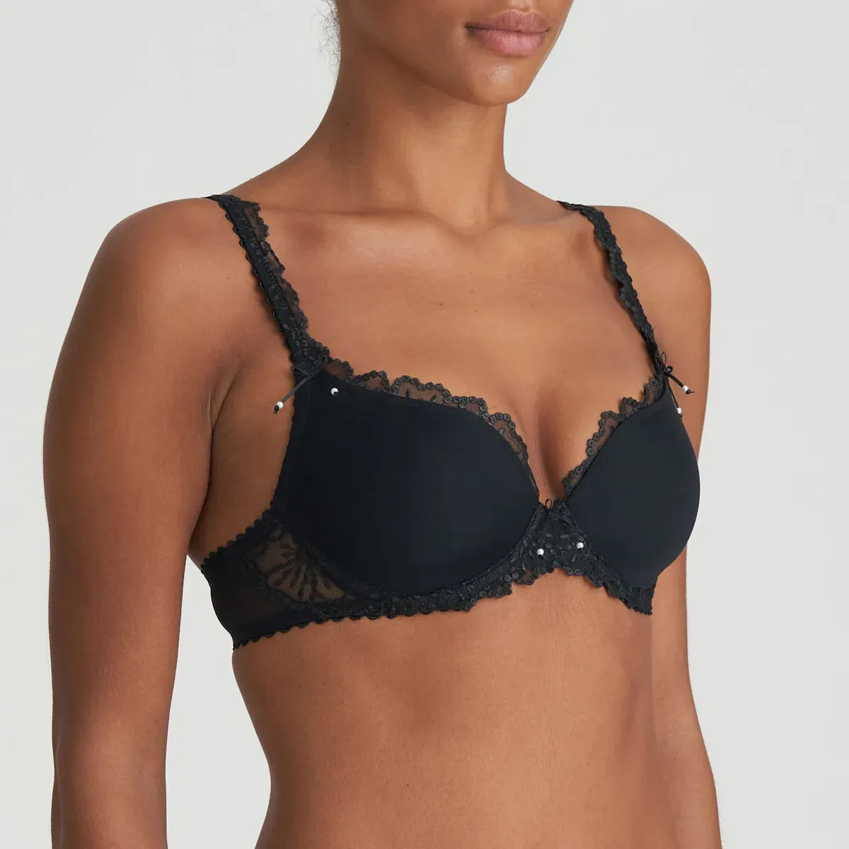 Jane Padded Heartshape Bra In Black - Marie Jo
