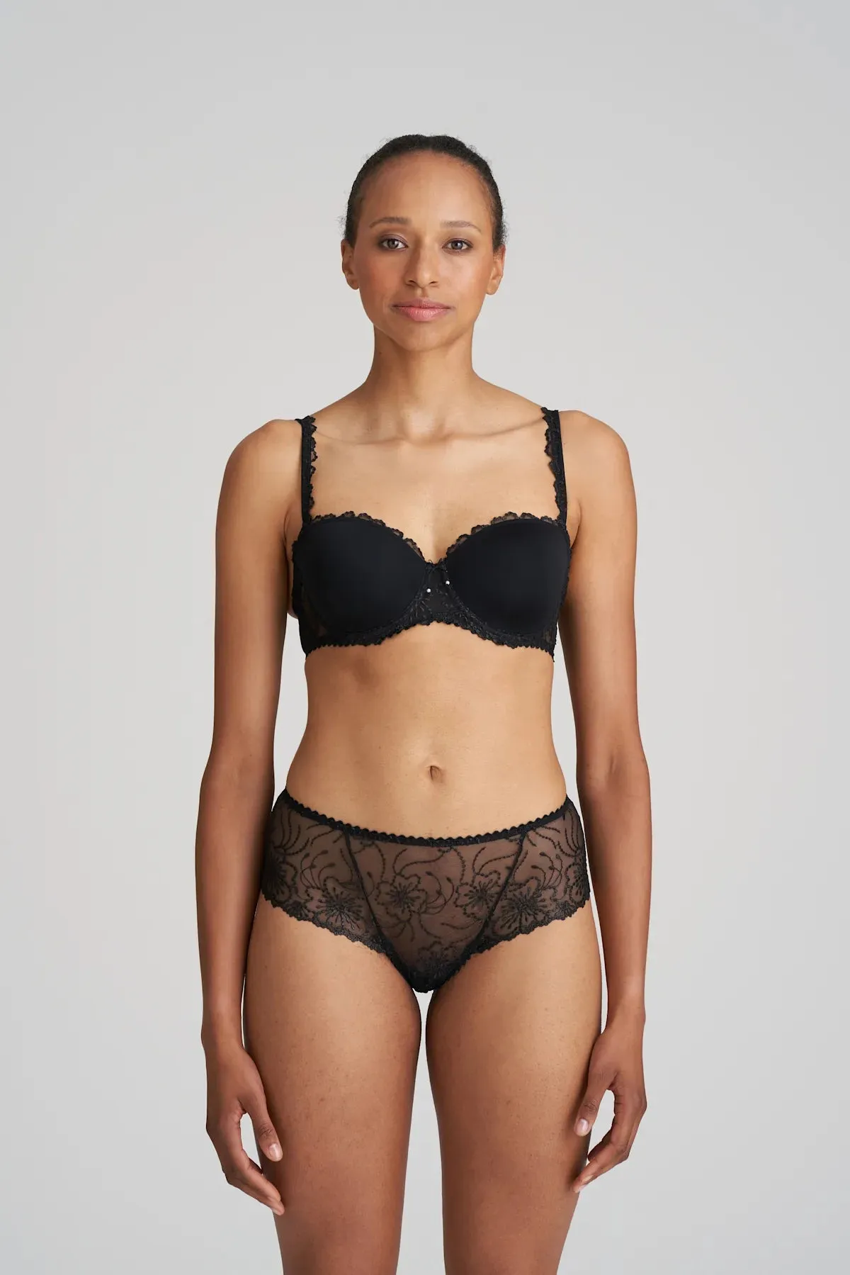 Jane Padded Strapless Bra In Black - Marie Jo