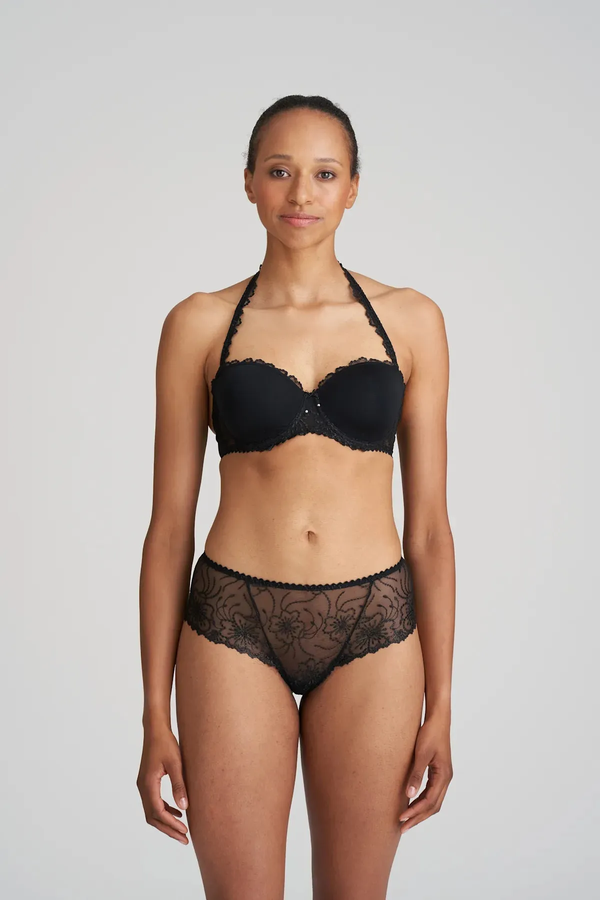 Jane Padded Strapless Bra In Black - Marie Jo