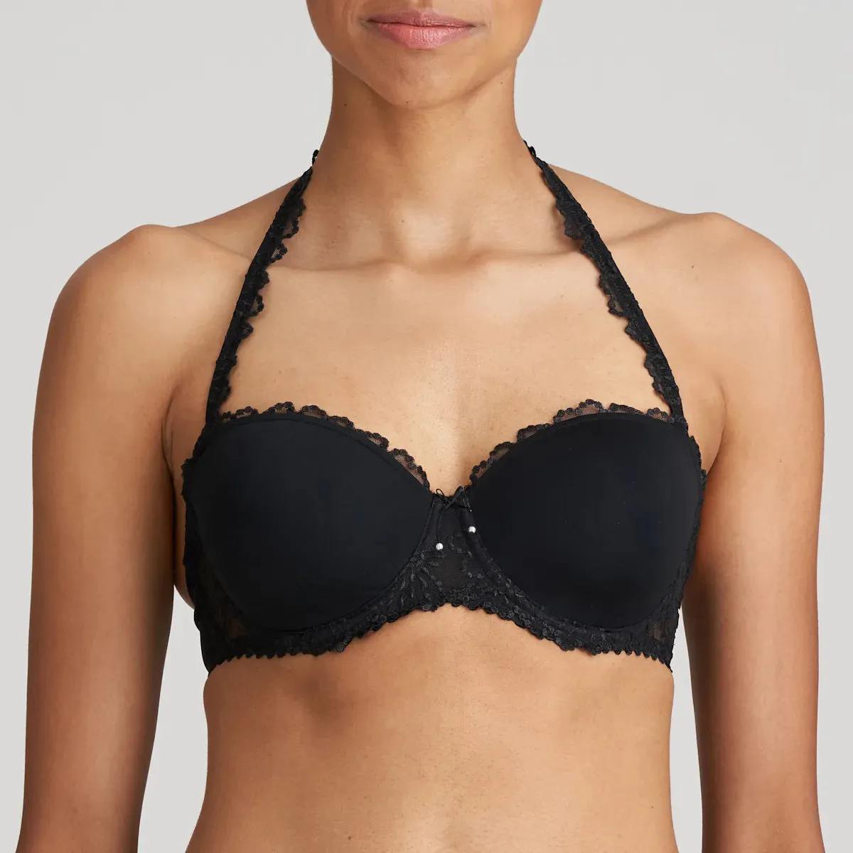 Jane Padded Strapless Bra In Black - Marie Jo