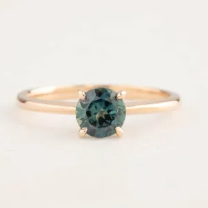 Jane Ring - 0.96ct Blue-Green Queensland Sapphire, 14k Rose Gold (One of a kind)