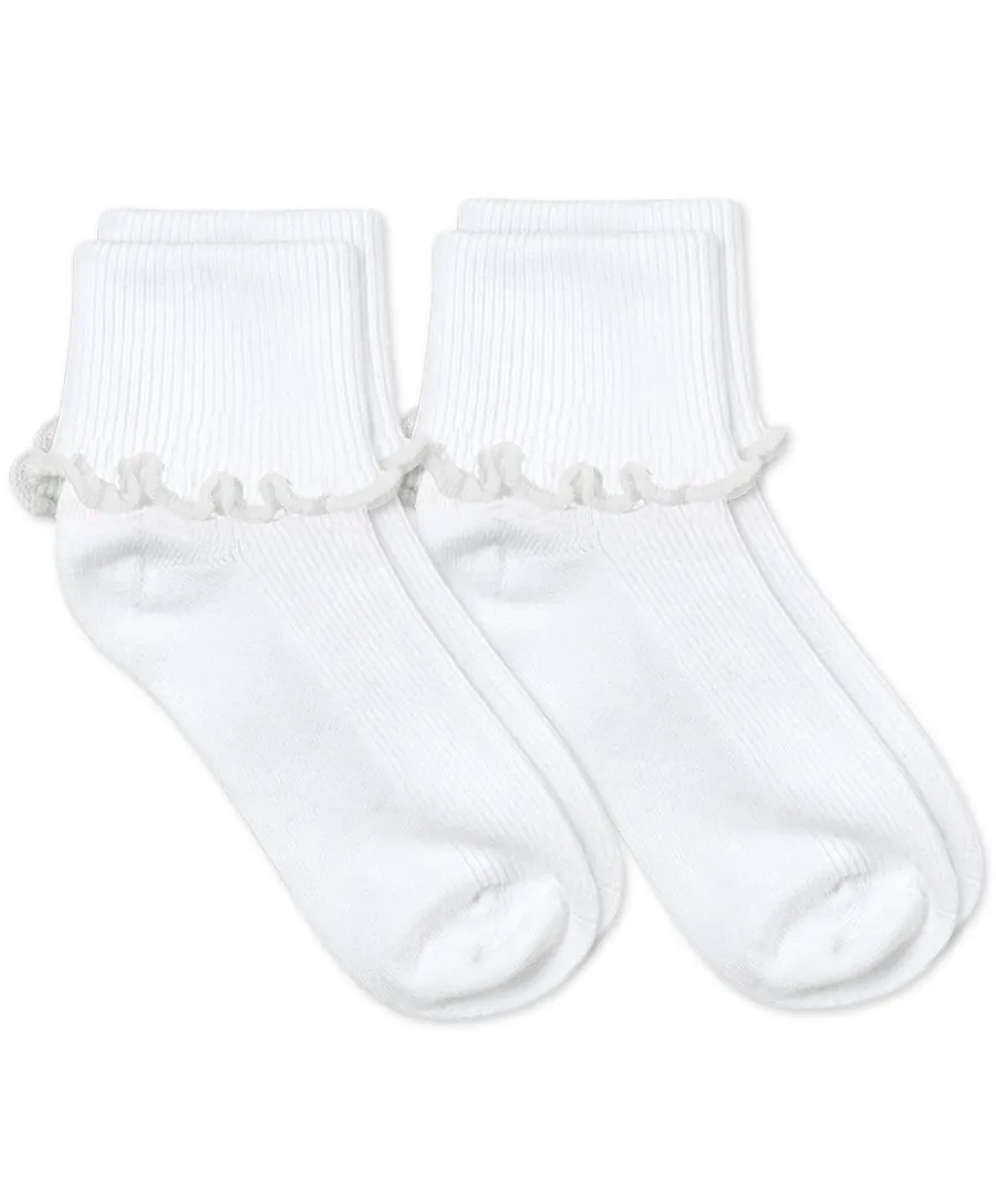 Jefferies Socks White/Pink 2-Pack Socks (2221)