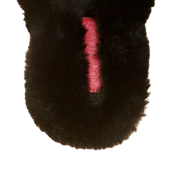 Johnny Was Ardell Floral Faux Fur Slippers