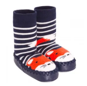 JoJo Maman Bebe Slipper Socks–Foxes