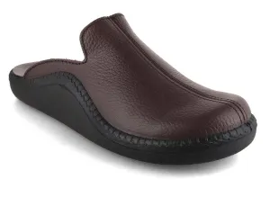 Josef Seibel Men Leather Slippers 'Monaco', bordeaux