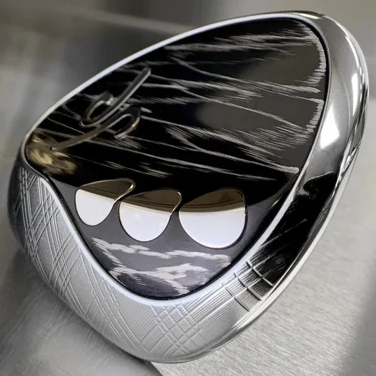 JP Premier Wedges - Black Scraped Platinum